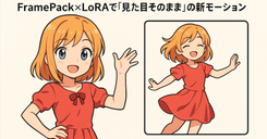 キャラクターを動かそう！FramePack×LoRAで「見た目そのまま」の新モーション